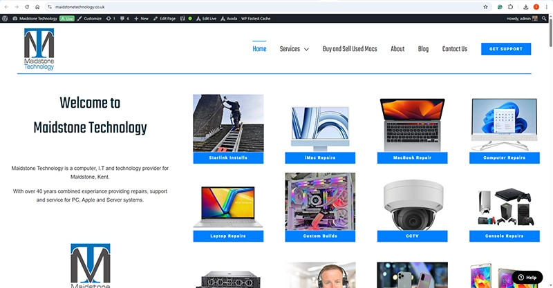 Website design window
